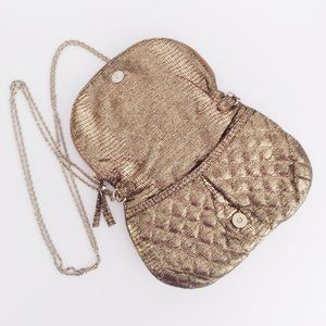 Gap Gold and Black Metallic Mini Handbag